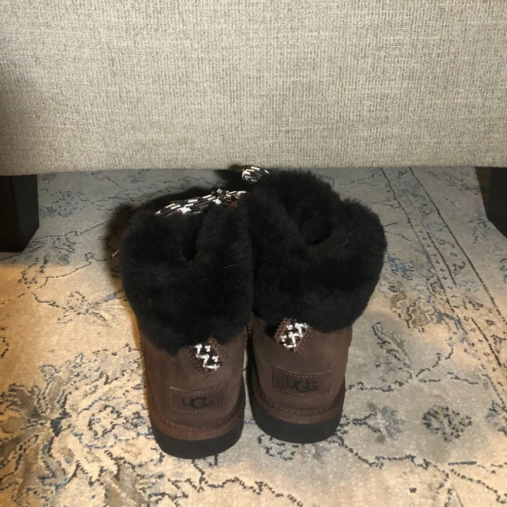 UGG Classic Mini Alpine Lace Brown Burnt Cedar